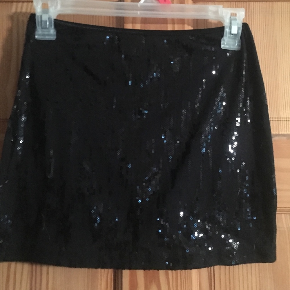 Black sequined miniskirt